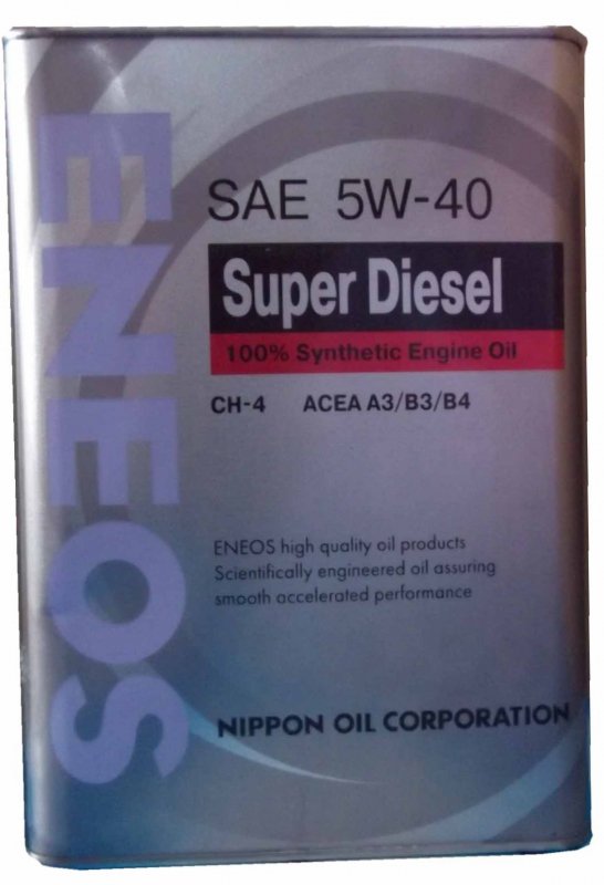 Моторное масло ENEOS SUPER DIESEL CH-4, 5W-40, 0.94л, 8801252021674