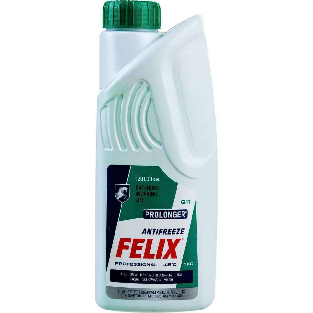 Антифриз 'felix' prolonger-40 g-11 (1кг) зеленый