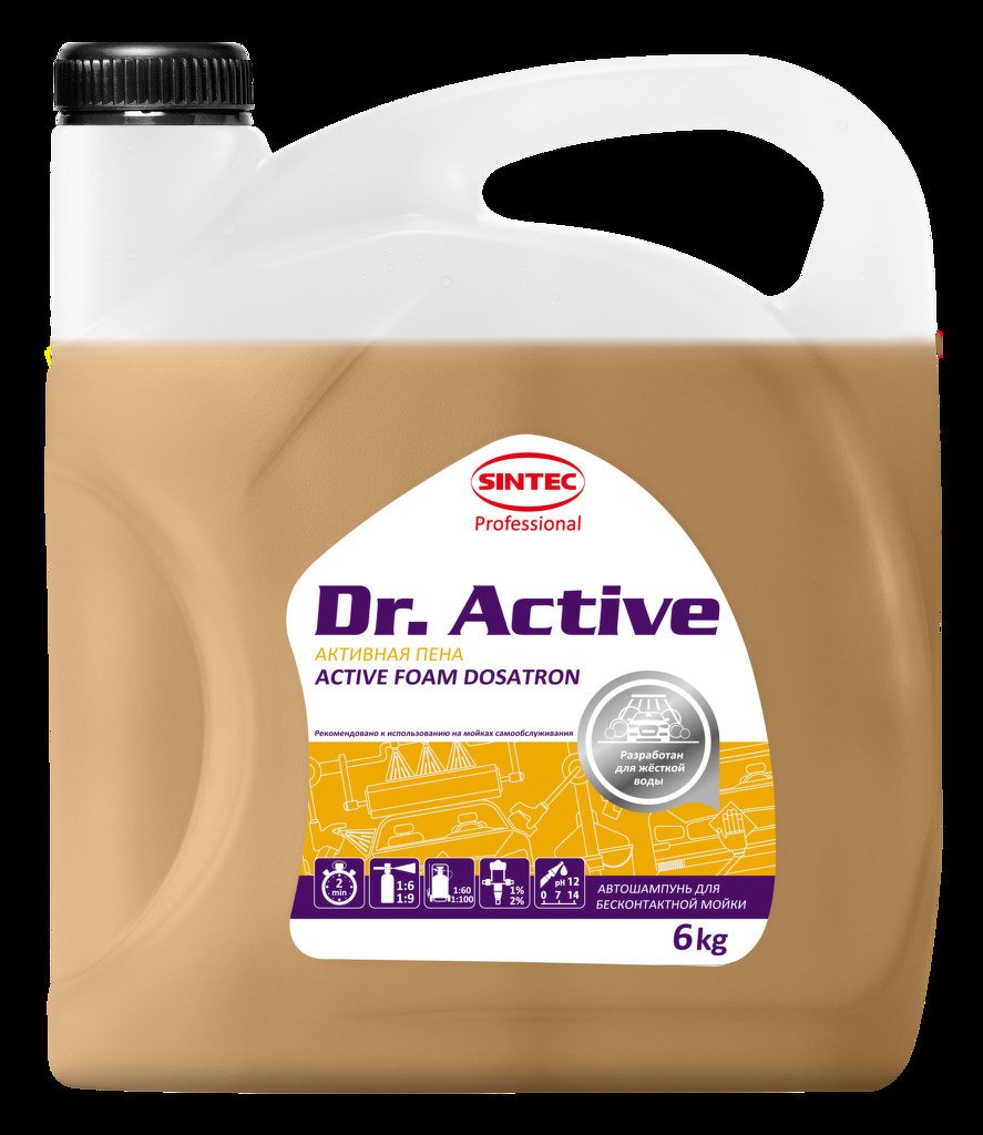 Автошампунь для б/мойки Sintec dr.activ активная пена active foam dosatron 6 л