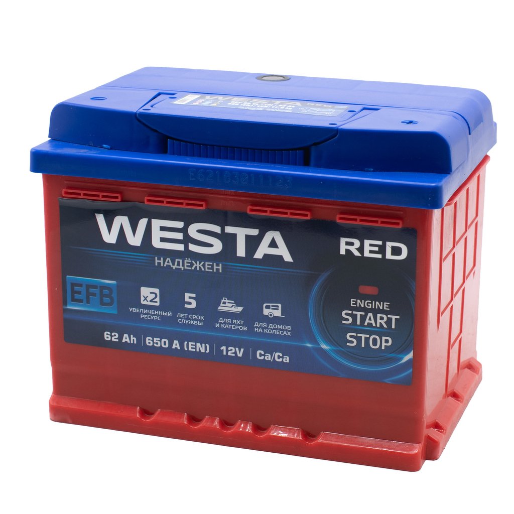 Аккумуляторная батарея Westa Red 6ст60. Аккумулятор Westa Red EFB. Westa Red EFB 62 Ач 650 а. Аккумулятор Westa Red 65.