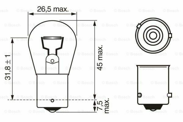 1 987 302 812_лампа! (PY21W) 12V BAU15s поворот Quick