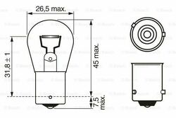 1 987 302 812_лампа! (PY21W) 12V BAU15s поворот Quick\