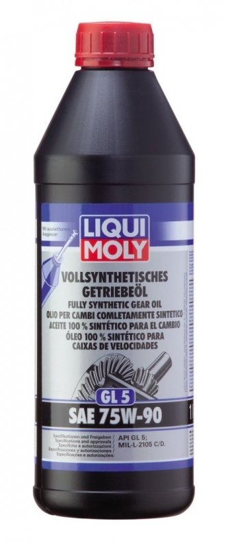 Масло трансмиссионное LIQUI MOLY Vollsynthetisches Getriebeol (GL 5) SAE, 75W-90, 1л, 2183