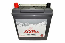 Аккумулятор alaska cmf 187/127/220, 40а/ч, сса 380а, прям. 42b19r silver+