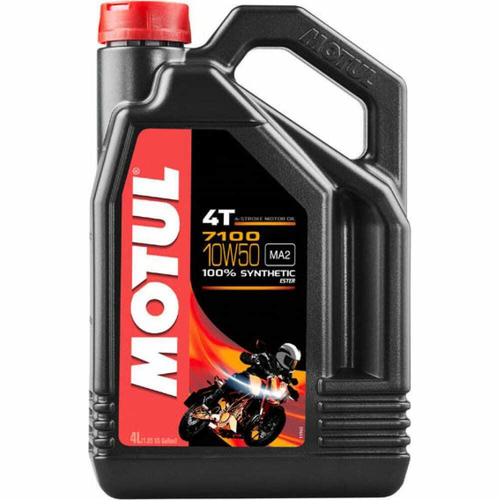 Motul 10w-50 7100 4t (4l) jaso ma2_масло моторное для мотоциклов api: sn, 100% синтетическое