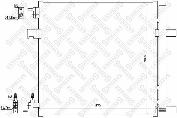 Радиатор кондиционера Opel Astra J 1.4i 09>