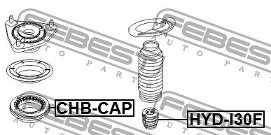 Отбойник амортизатора Hyundai I30 12 (Czech Plant-EUR) 12-15 (EUR) переднего Febest HYD-I30F