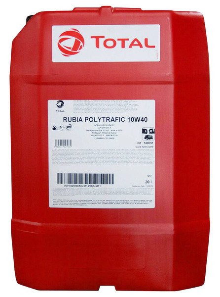 Моторное масло TOTAL RUBIA POLYTRAFIC, 10W-40, 20л, 149091