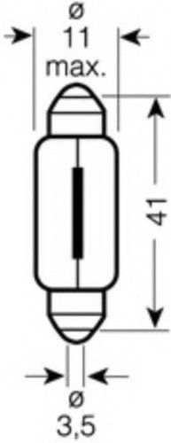 Лампа original line 1шт. (c5w) 12v 10w sv8.5