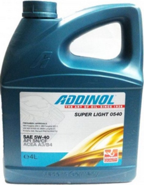 Моторное масло ADDINOL Super Light 0540 SAE 5W-40 (5л)