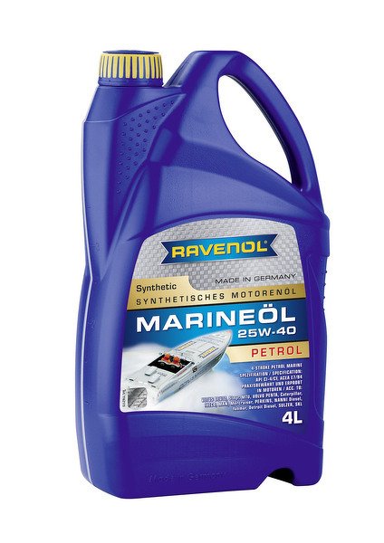 Моторное масло RAVENOL Marineoil PETROL synthetic, 25W-40, 4л, 4014835729896
