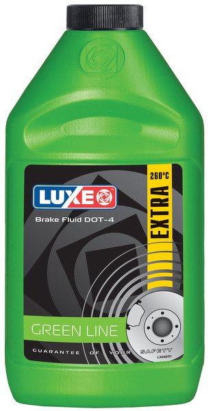 Тормозная жидкость luxe dot-4 экстра (0,455 кг)/12