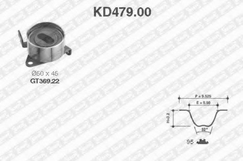 Ремкомплект ГРМ, SNR, KD47900