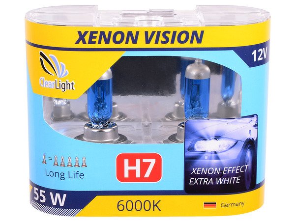 MLH7XV_лампа! галогеновая 12V H7 55W PX26d 6000K (бокс 2шт) Xenon Vision