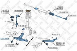 Сайлентблок рычага внутр. Peugeot 309 all 84-94