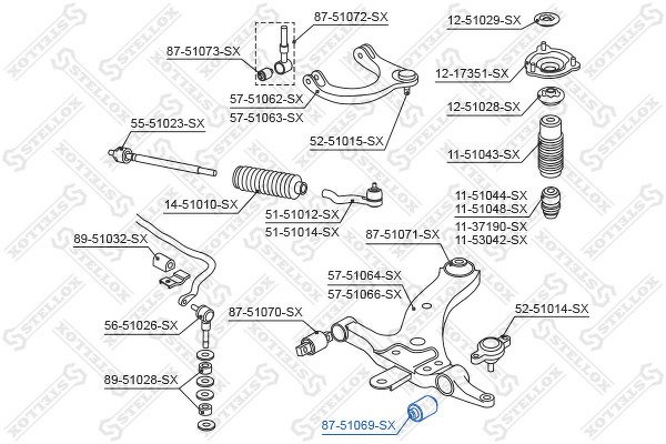 Сайлентблок рычага нижн. наруж.Hyundai Sonata EF 99-01, KIA Opirus 03>