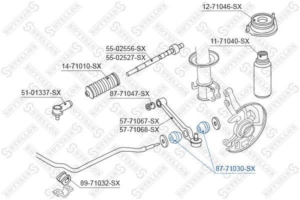 Сайлентблок рычага наружн. Mazda 121 DA 87-90/Demio DW 98>