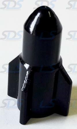 Колпачки на вентиль KNV 012-2, "Ракета чер.", черный