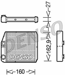 Радиатор печки, DENSO, DRR09035