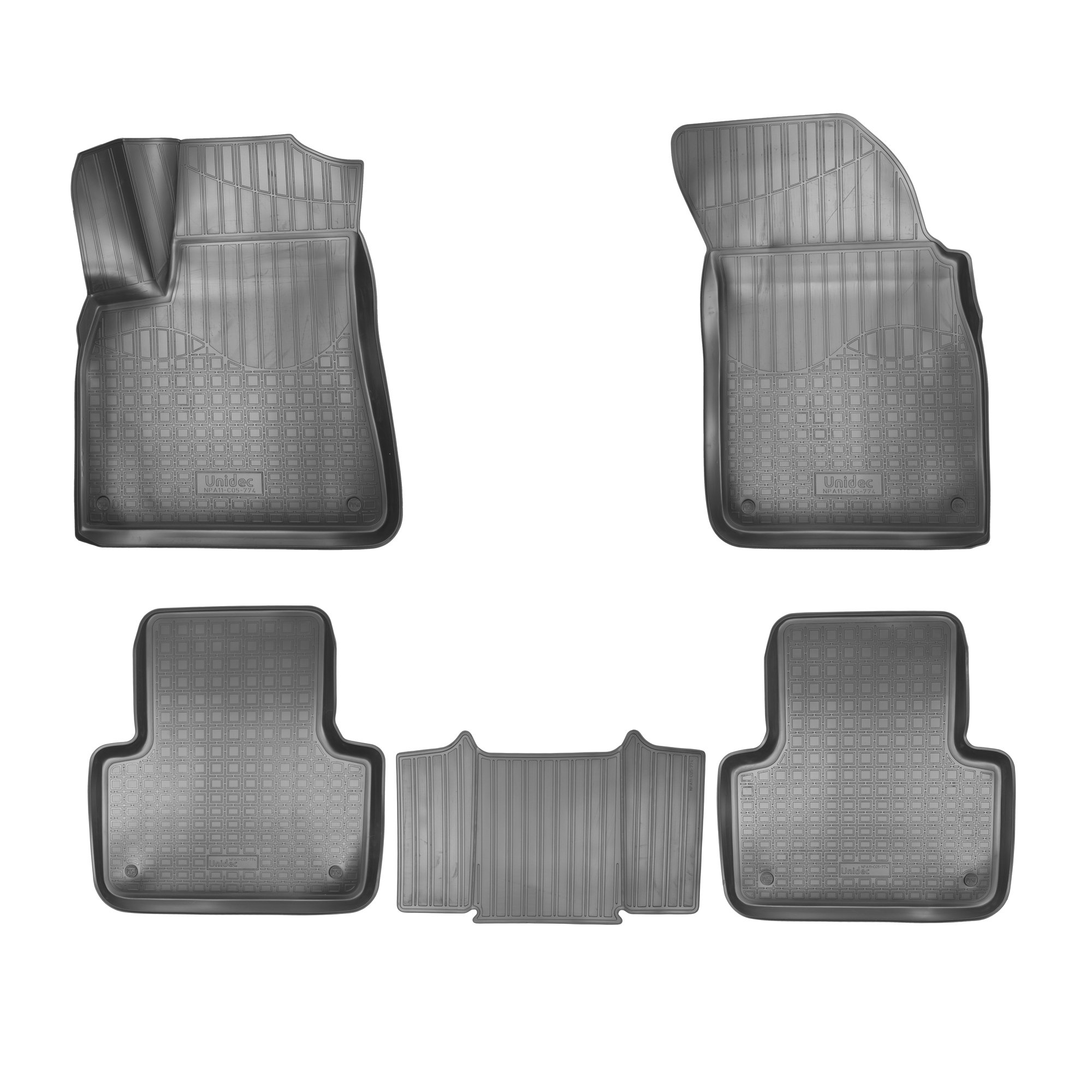 Коврики салонные для Audi Q7 (4M) 3D (2015) (5 мест)
