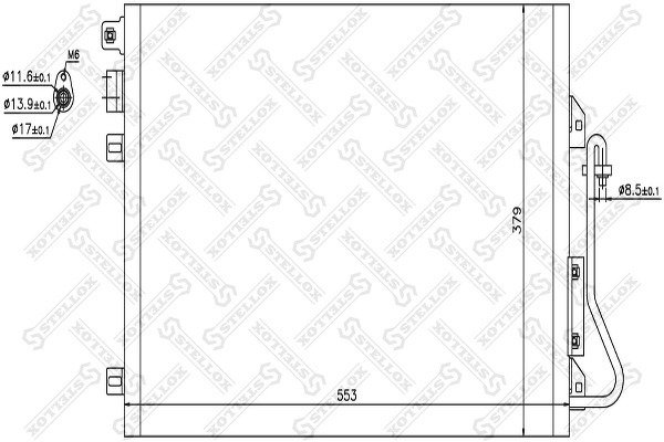 Радиатор конд. Renault Clio II 1.2-2.0 98>