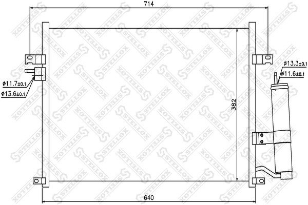 Радиатор кондиционера Chevrolet Lacetti/Nubira 1.4-1.8 05>