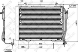 Радиатор конд. MB W202 2.2D 16V 99>