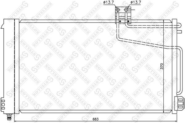 Радиатор конд. MB W203 all 00>