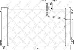 Радиатор конд. MB W203 all 00>