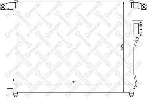 Радиатор конд. Hyundai Santa Fe 2.2 CRDi/2.7 06>