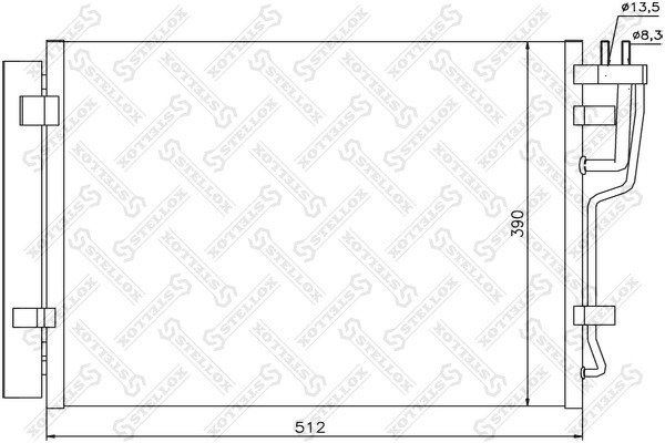 Радиатор кондиционера Hyundai Avante/Elantra/i30 1.6-2.0 CRDi 06>