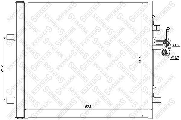 Радиатор кондиционера Volvo S80/V70 1.6-2.4D 06>