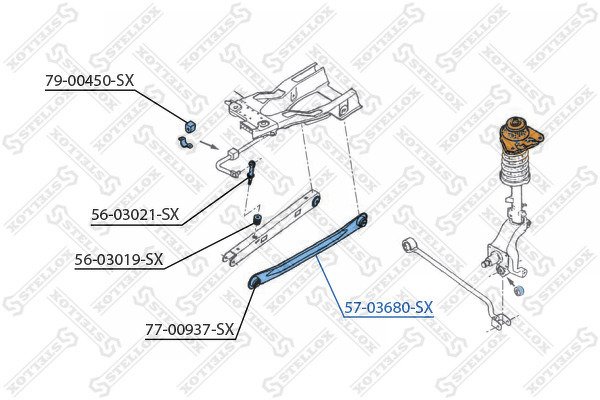 Рычаг задней подвески поперечный Ford Mondeo 1.6i-2.0i 16V/1.8TD 93-01