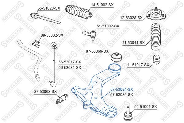 Рычаг левый KIA Cerato 04>