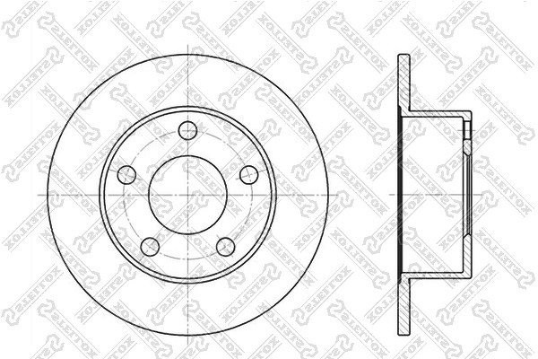 Диск тормозной задний Audi 100 90-94, A6 (C4)/(C5) 94-05, Skoda SuperB 02-08, VW Passat 96-05