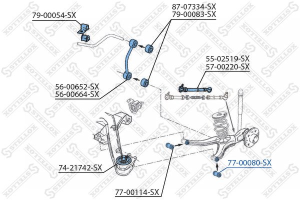 Сайлентблок задн. рычага Opel Vectra 2.0-2.5 88-95/Omega 86>