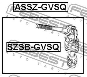 Вал карданный рулевой нижний SUZUKI GRAND VITARA/ESCUDO SQ416/SQ420/SQ625 1998-2006