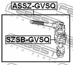 Вал карданный рулевой нижний SUZUKI GRAND VITARA/ESCUDO SQ416/SQ420/SQ625 1998-2006