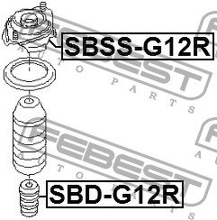 Отбойник амортизатора Subaru Impreza G12 04.07-01.14 (USA) заднего Febest SBD-G12R