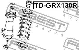 Отбойник амортизатора Toyota Mark X GRX13# 10.09- (JP) заднего Febest TD-GRX130R