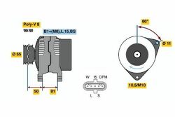 Генератор 28V 70A