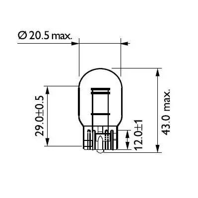 Philips Vision 12066B2 W21/5W 12V 21/5W W3x16d