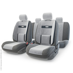 Чехлы универсальные AUTOPROFI Comfort COM-1105 D.GY/L.GY анатомические т-серые/св-серые