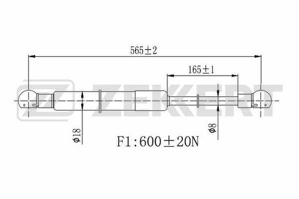 GF2467_Амортизатор багажника Volvo XC60 08