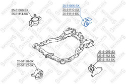 Подушка ДВС задняя МКПП Hyundai Coupe 01>/Elantra/Lantra 1.6-2.0 00>