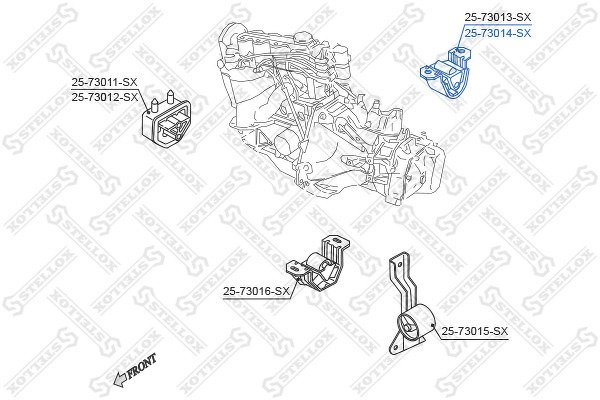 Подушка ДВС задняя Daewoo Lanos АКПП all 97>/Lanos МКПП VIN: 323915> 97>