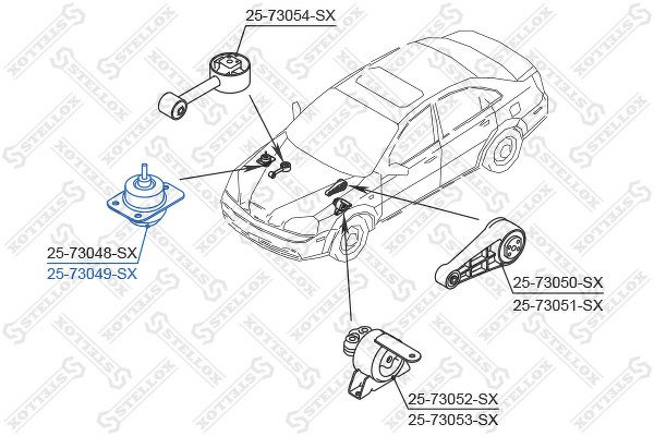 Подушка ДВС правая Daewoo Lacetti 1.8 DOHC MPI 04>