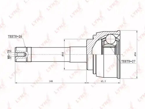 ШРУС наружный TOYOTA Liteace/Townace 2.0-2.2 >92