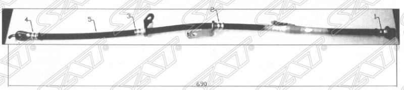 Шланг тормозной передний (Таиланд) TOYOTA AURIS/BLADE/COROLLA/RUMION/MARK X/SCION XB 06- RH