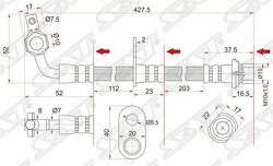 Шланг тормозной передний (Таиланд) TOYOTA LAND CRUISER/LEXUS LX470 98-07 LH